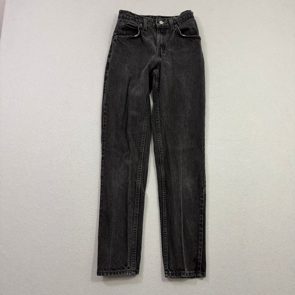 Vintage Levis 950 Jeans Women's 1 Med (24x30) Black Relaxed Fit Tapered Leg USA